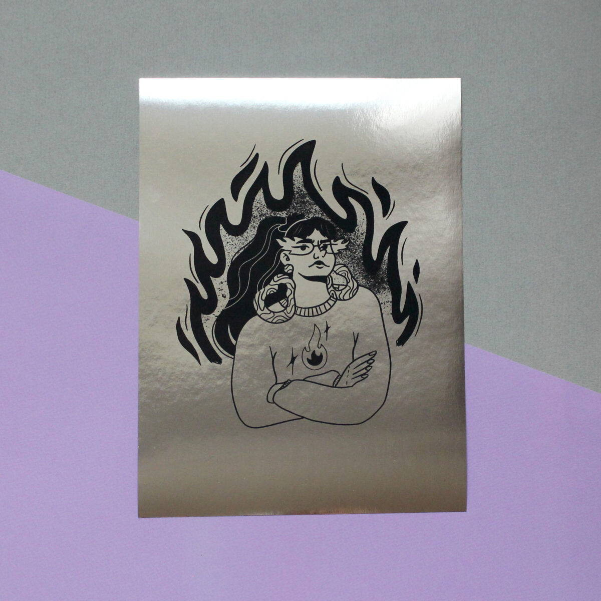 L'enflammée - A4 (sérigraphie)